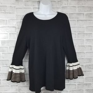 Elle sweater top blouse shirt tunic black
